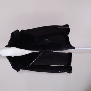 Faux Fur Lined Suede Aviator